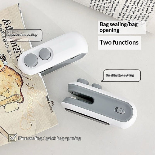 Sellador de Bolsas 2 en 1 con Abridor – Recargable por USB