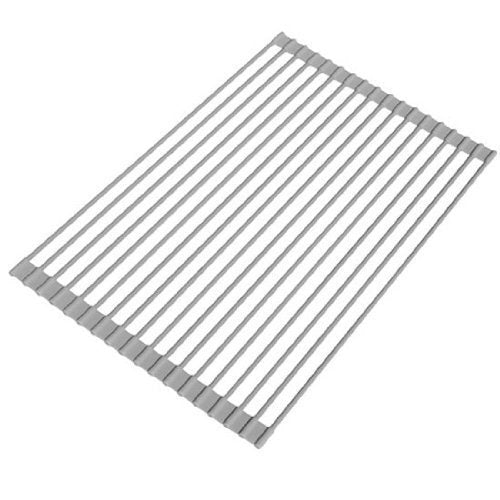 Escurridor de Fregadero Enrollable y Multiusos – Acero Inoxidable