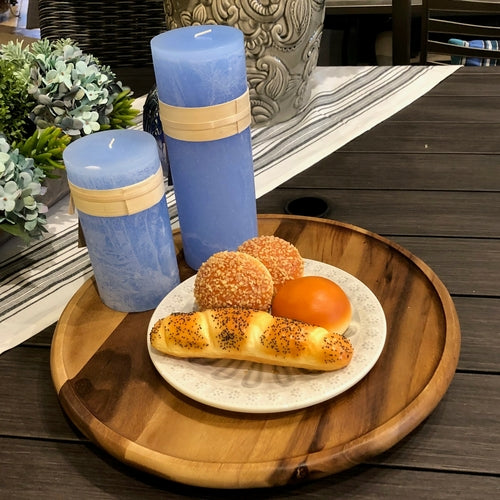 Bandeja Giratoria de Madera de Acacia – Lazy Susan para Mesa y Cocina